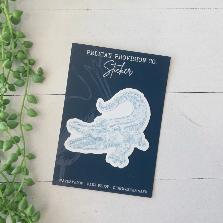 Chinoiserie Alligator Sticker