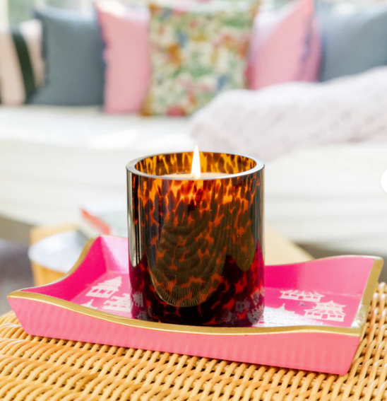 Sweet Grace Leopard Glass Candle #064