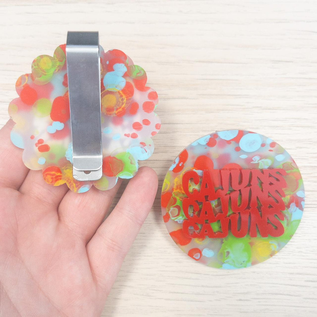 Retro Cajuns Visor Clip {tie dye}