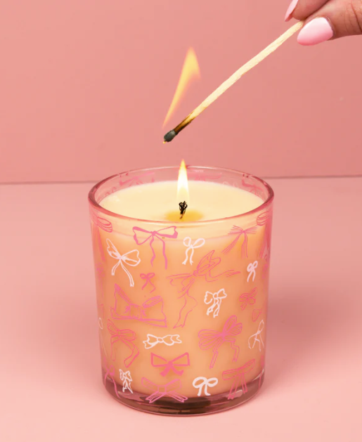 Sweet Grace Pink Bow Candle #072