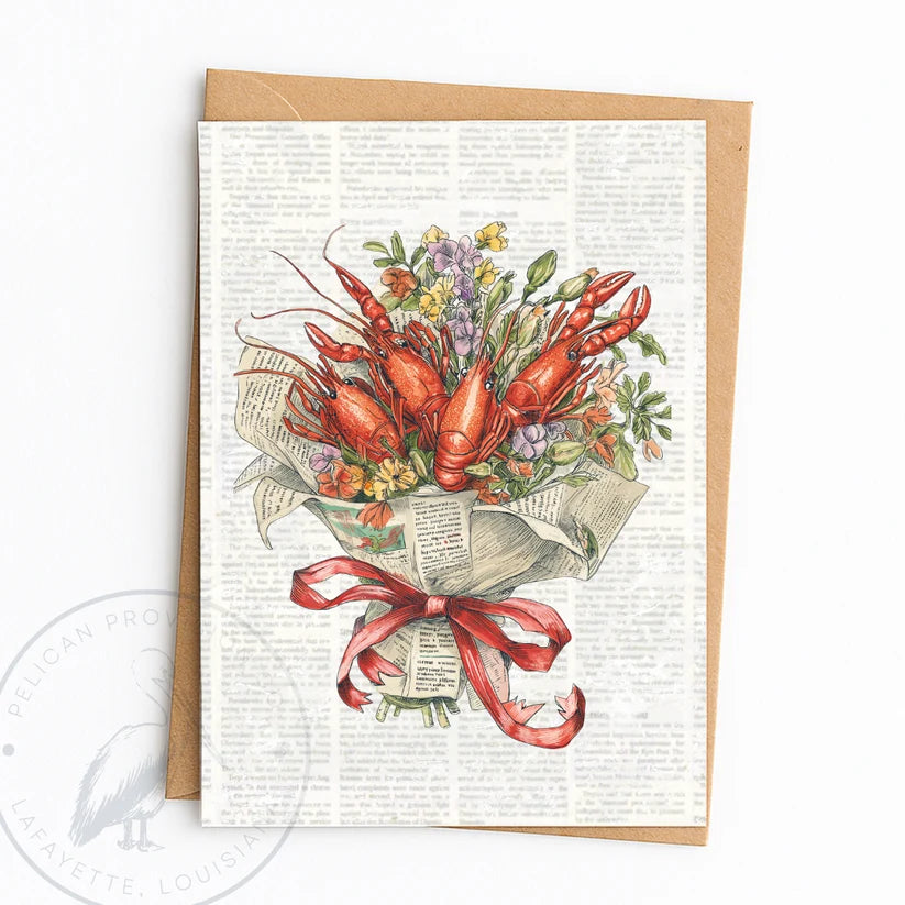 Crawfish Bouquet Greeting Card