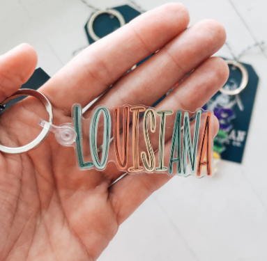 Lively Louisiana Keychain