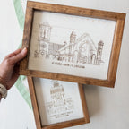 Little Churches, Medium Cathedral {framed}