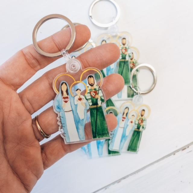 Holy Family Keychain