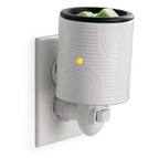 Pluggable Fragrance Warmer w/Flip Dish, Arch Deco