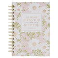 Journal Spiral Pink Floral Bless You And Keep You Num. 6:24