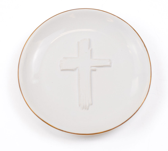 Cross Embossed Trinket Dish
