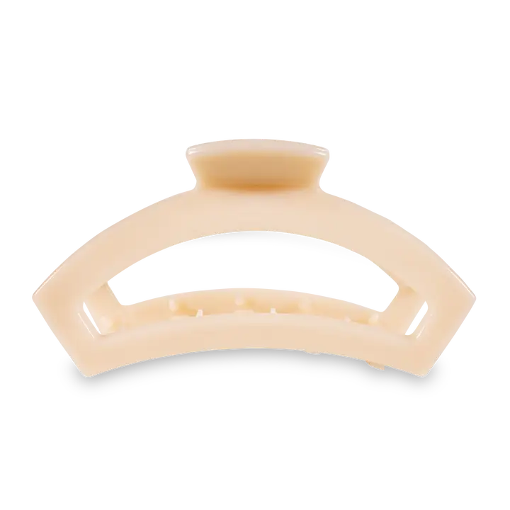 Open Hair Clip Large Almond Beige