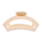Open Hair Clip Large Almond Beige