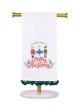 Merry Christmas Waltz Pom Pom Hand Towel