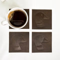 Duck Leather Embossed Coasters