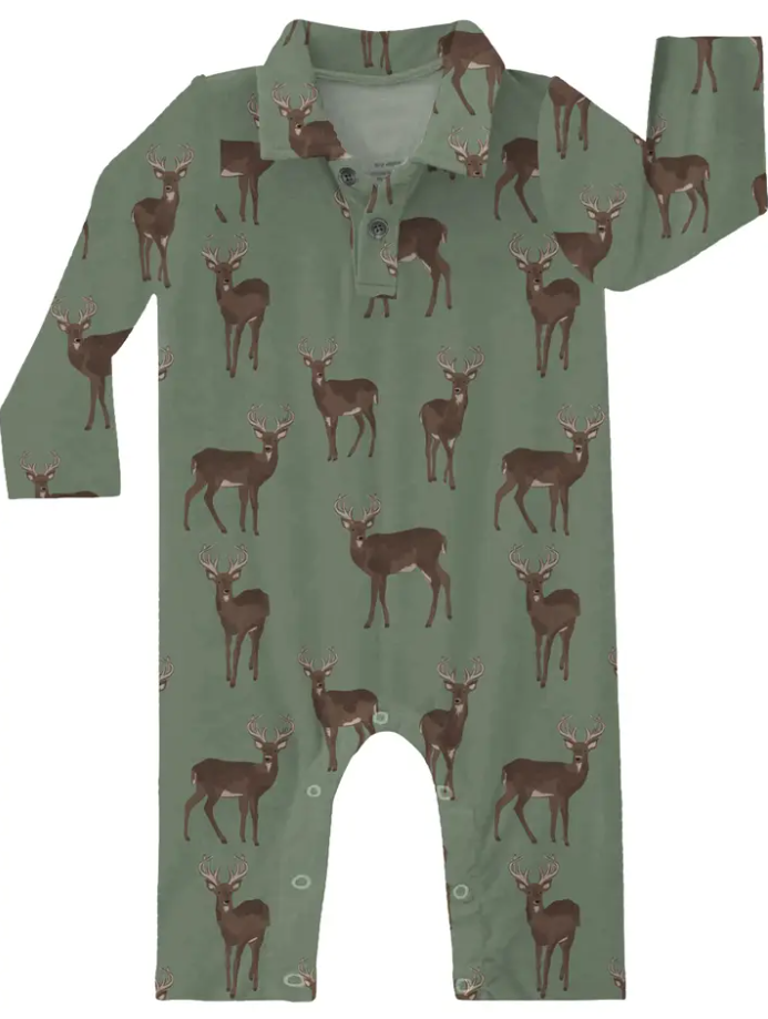 Goosies Polo Romper, Deer