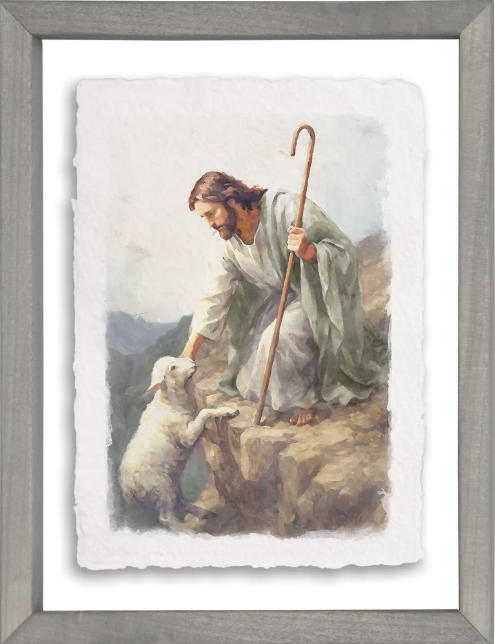 Jesus Lamb On Cliff