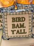 Bird Bam Y'all Square Pillow