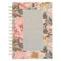 Journal Spiral-bound Floral Strong & Courageous Josh. 1:9