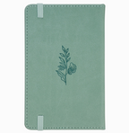 Notebook with Elastic Closure Faux Green Faith