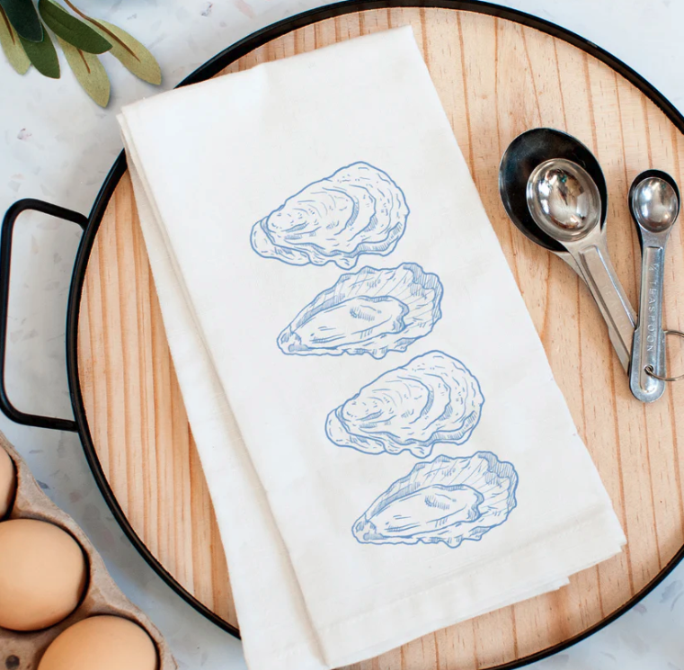 Chinoiserie Oyster Kitchen Towel