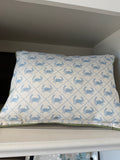Blue Crab Light Blue Pattern Pillow