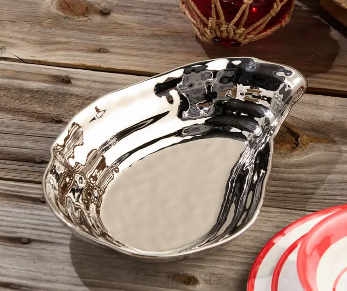 Silver Plated Oyster Serving Bowl