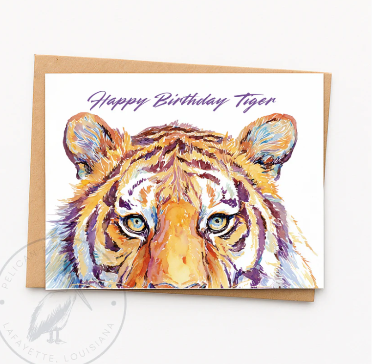 Happy Birthday Tiger Greeting Card