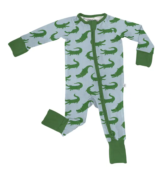Goosies Romper, Blue Alligators