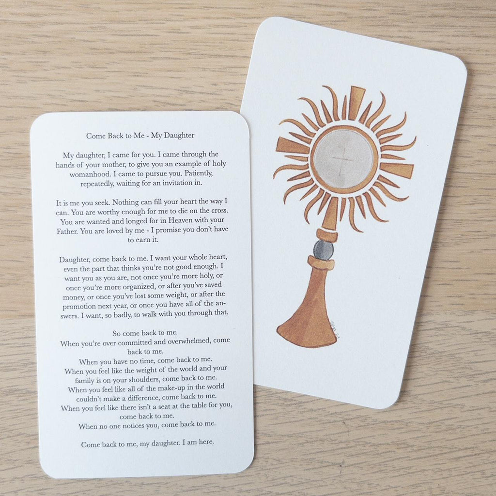Monstrance Prayer Card