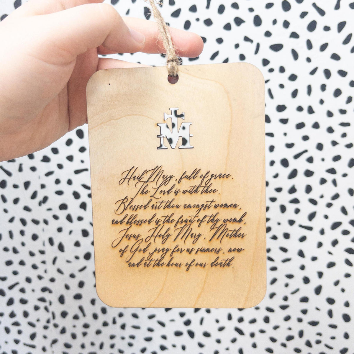 Hail Mary Prayer Plaque