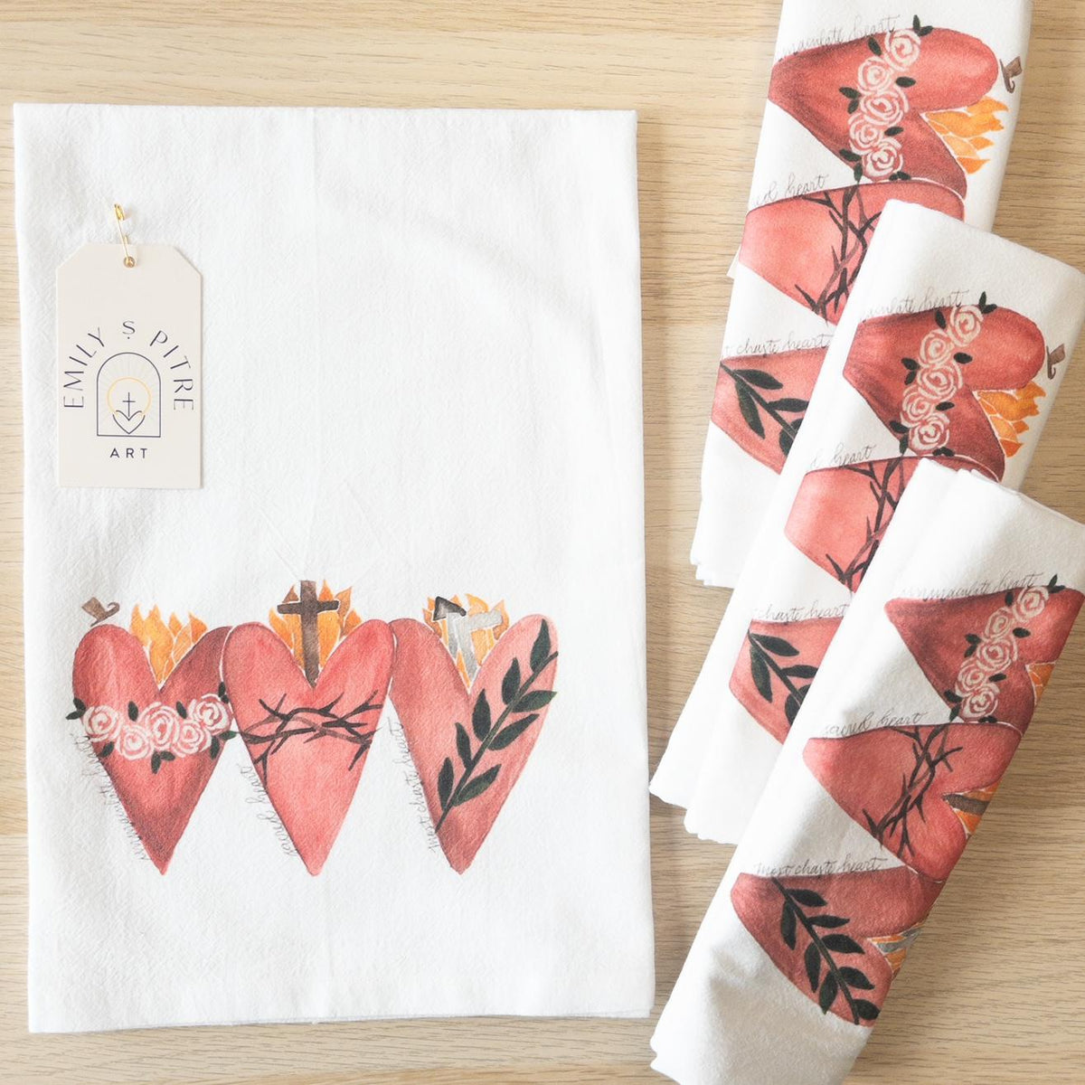 3 Hearts Towel