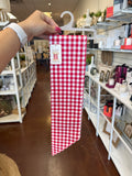 Red Gingham Wreath Sash