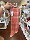 Orange Plaid Wreath Sash