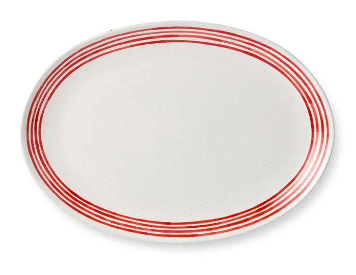 Dockside Red Oval Platter