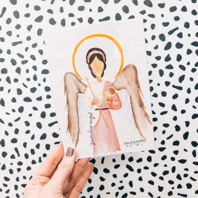 Guardian Angel {Pink} Print