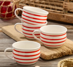 Red Striped Gumbo Bowl