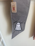 Ghost Houndstooth Embroidered Wreath Sash