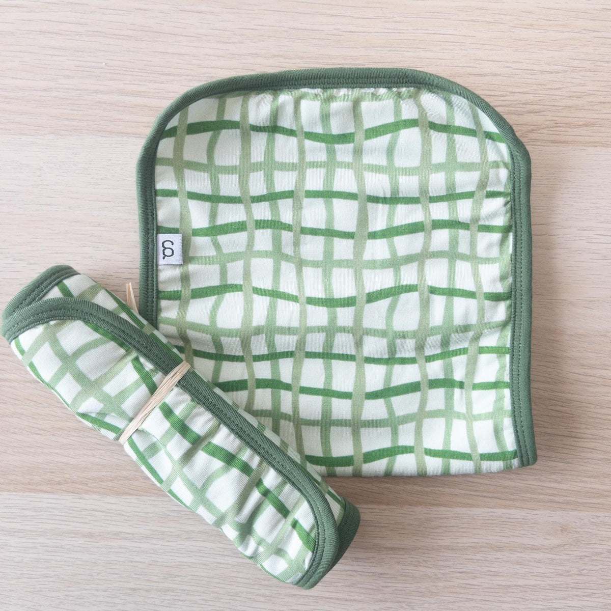 Burp Cloth, Green Plaid
