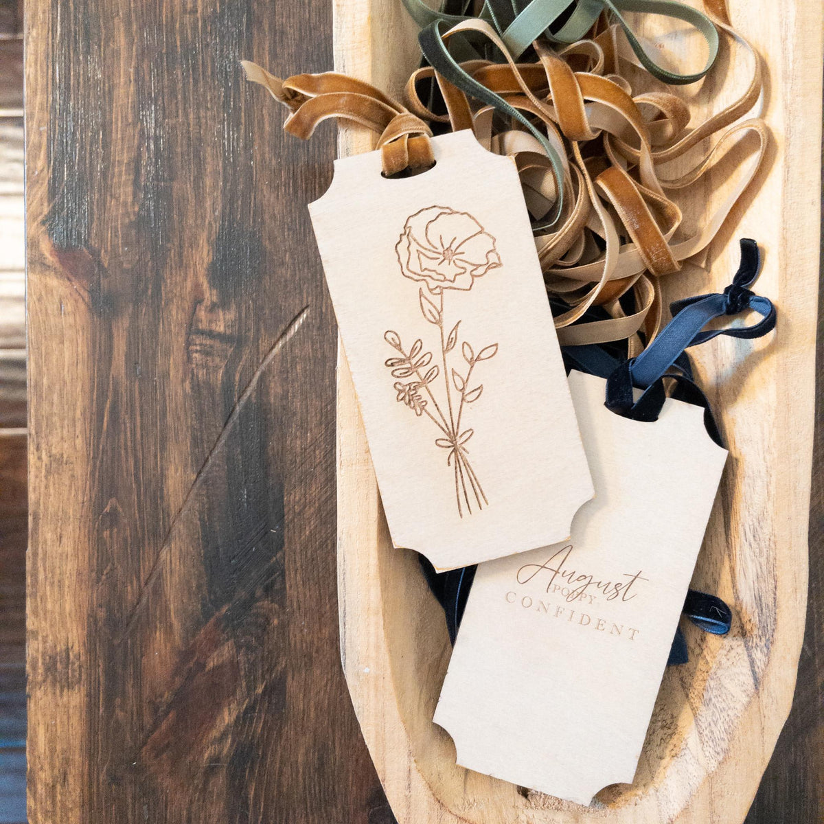 Birth Month Flower Tag {wood}