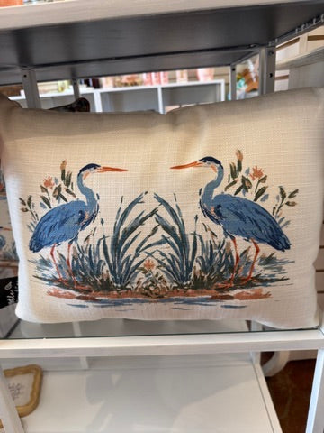 Double Heron Pillow