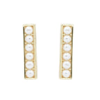 Monroe Pearl Bar Mini Studs