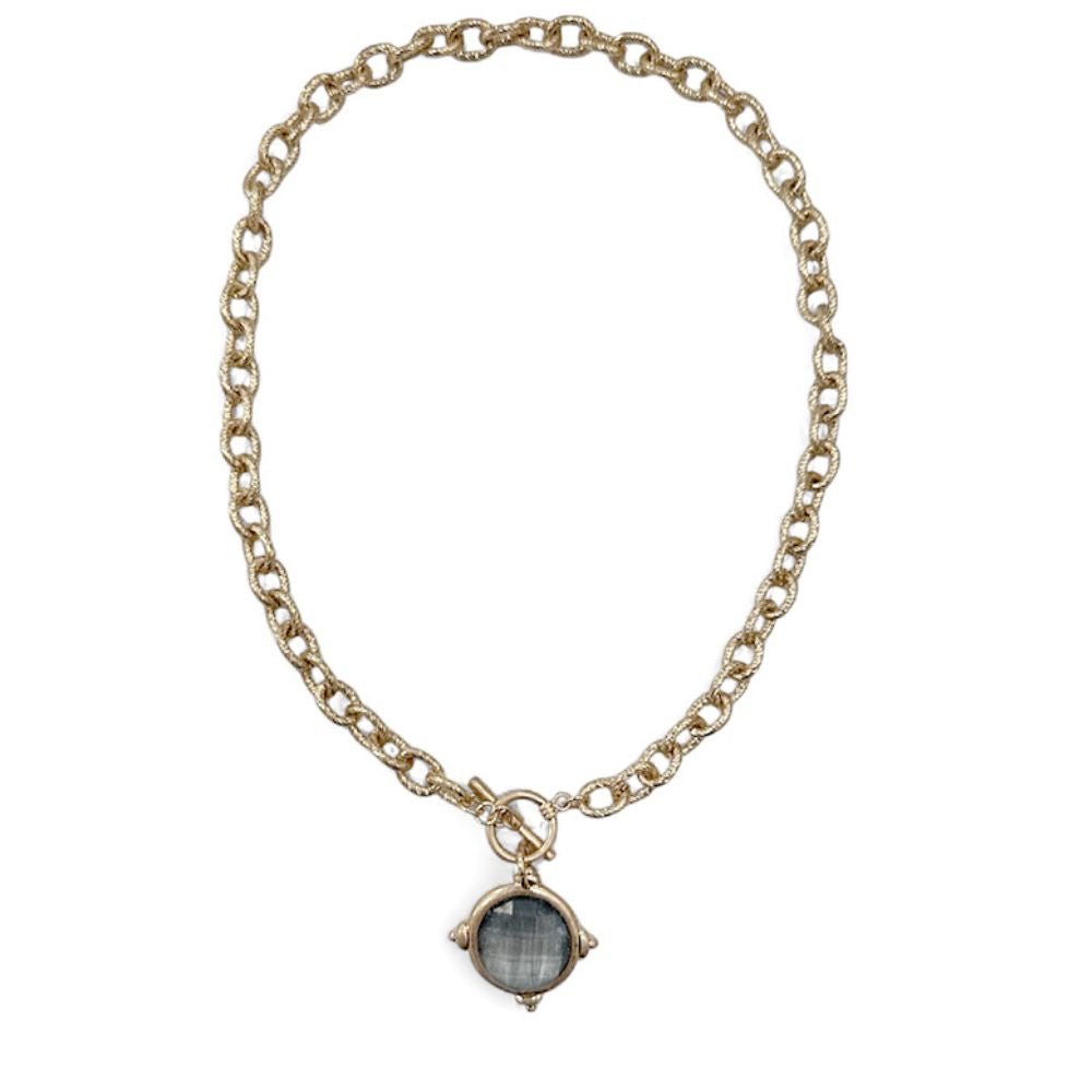 Belle Toggle Necklace Smoke