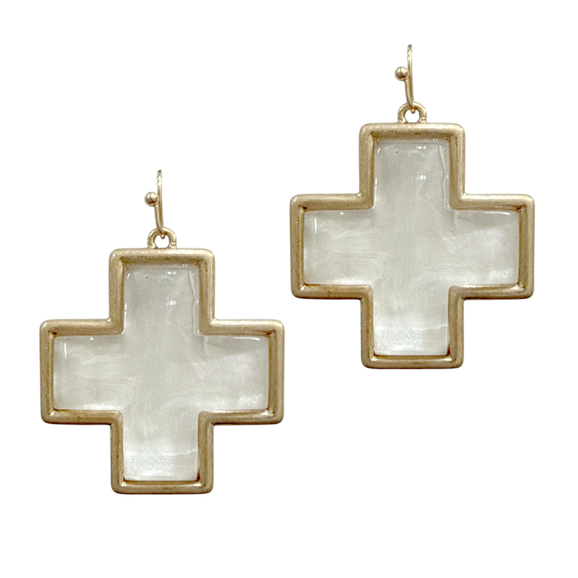 Crossroads Earrings Cream