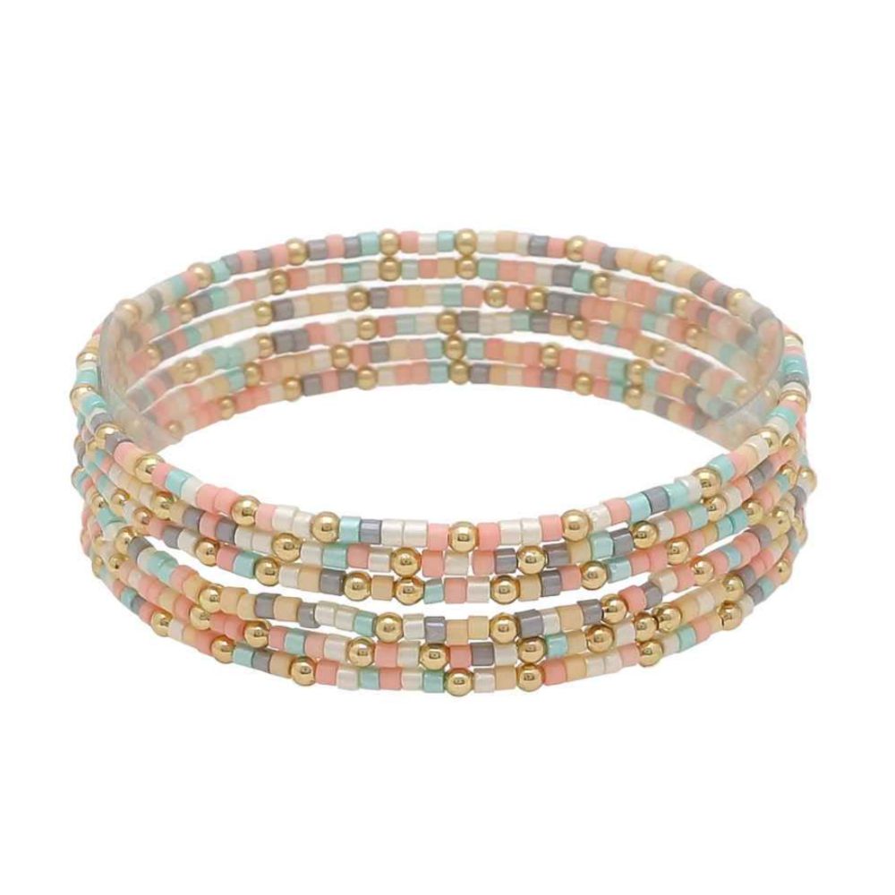 Golden Pastels Bracelet Stack