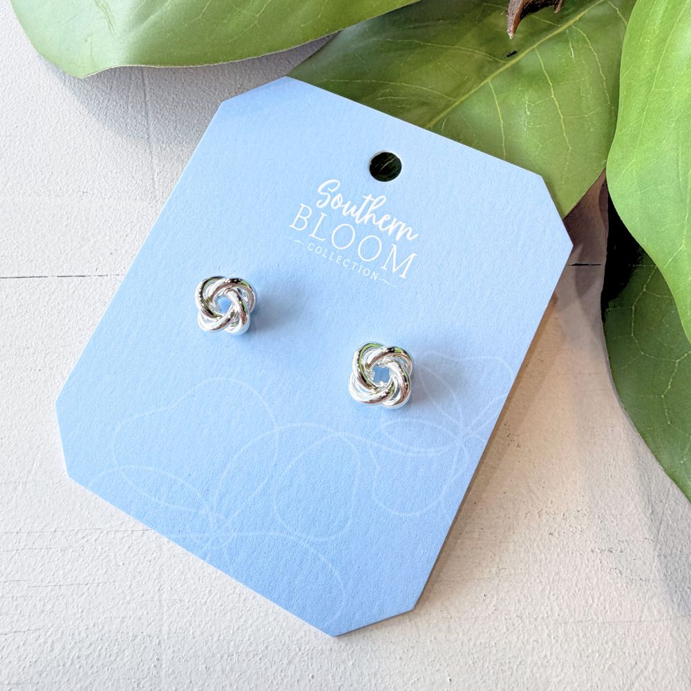 Riley Knot Stud Silver
