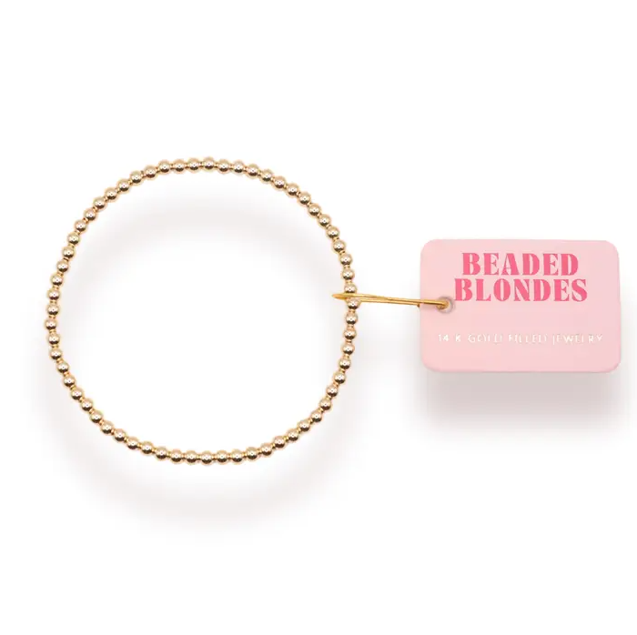 5mm Gold Beaded Bracelet