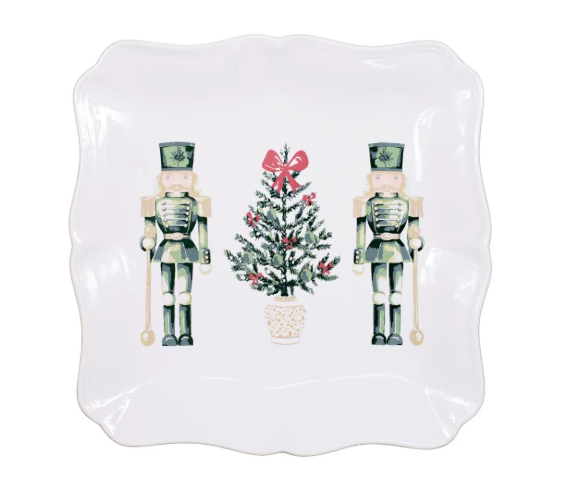 Watercolor Nutcracker Square Platter