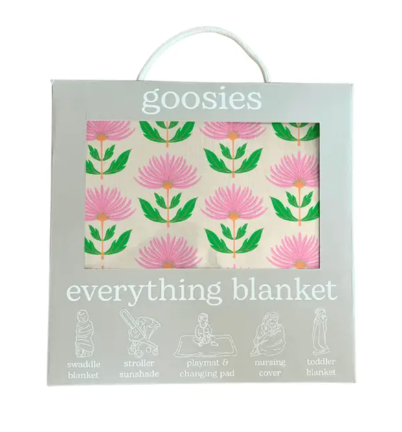 Everything Blanket, Pink Block Flower