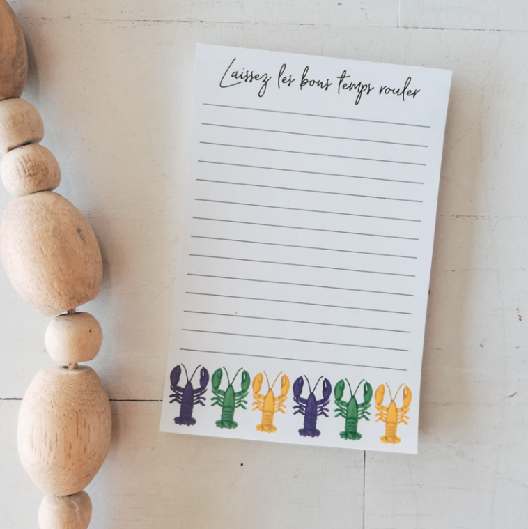 Laissez Mardi Gras Crawfish Notepad