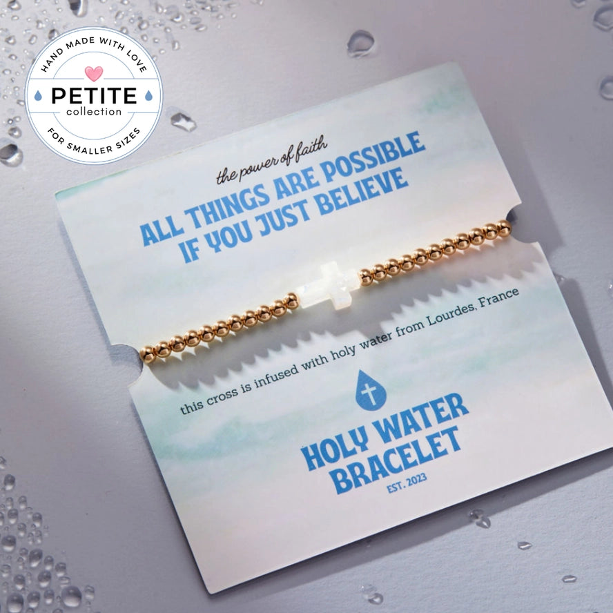 Petite Holy Water Yellow Gold Stretch Bracelet