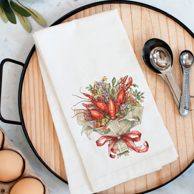 Crawfish Bouquet Kitchen Towel