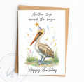 Party Pelican Birthday Greeting Card