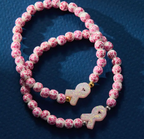 Holy Water Porcelain Pink Ribbon Awareness Bracelet